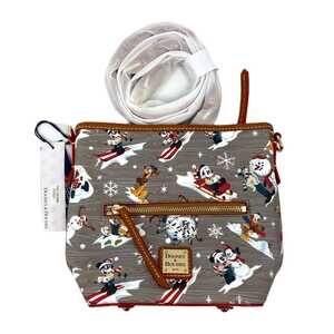 Dooney & Bourke Gray Brown Mickey Mouse Walt’s Lodge Crossbody